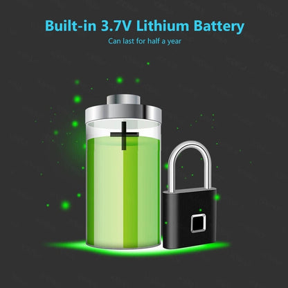 Fingerprint Lock Keyless Waterproof Anti-Theft Smart Lock Fingerprint Padlock