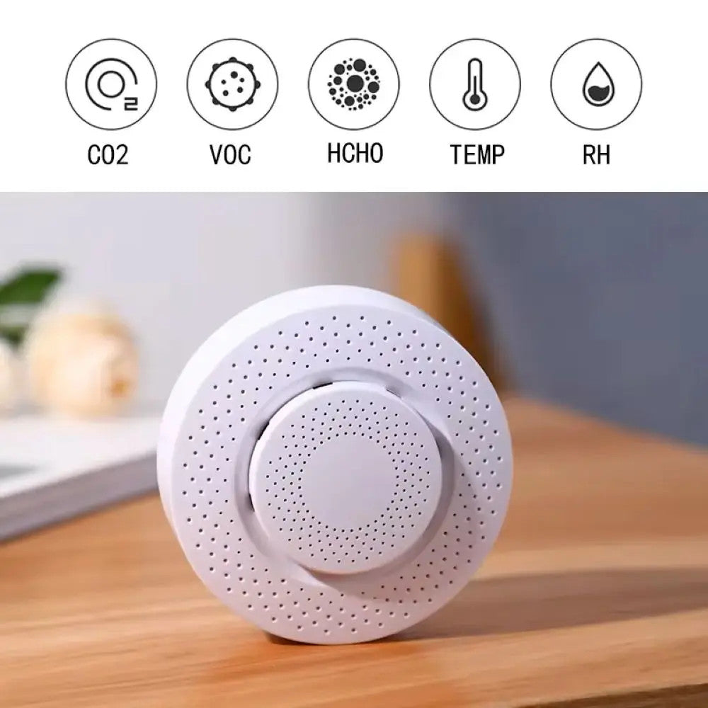 Tuya Zigbee/Wifi Air Quality Sensor Smart Air Box CO2 Meter Formaldehyde VOC Tem