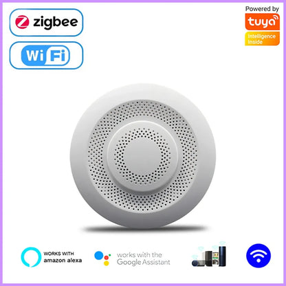 Tuya Zigbee/Wifi Air Quality Sensor Smart Air Box CO2 Meter Formaldehyde VOC Tem