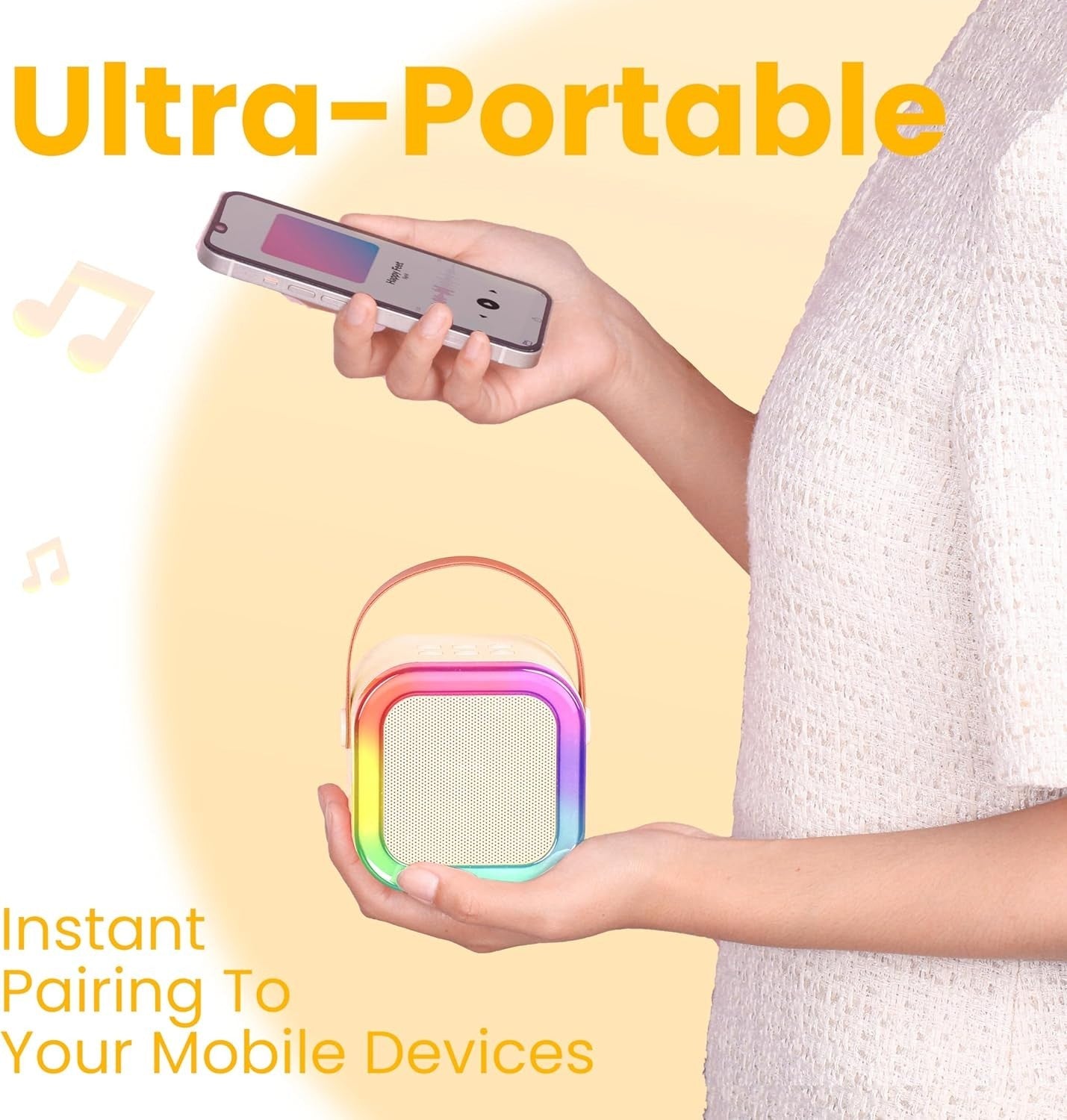Ankuka Karaoke Machine for Kids & Adults Portable Bluetooth Speaker with 2 Wirel