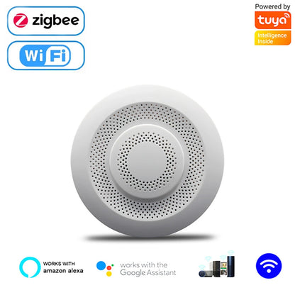 Tuya Zigbee/Wifi Air Quality Sensor Smart Air Box CO2 Meter Formaldehyde VOC Tem