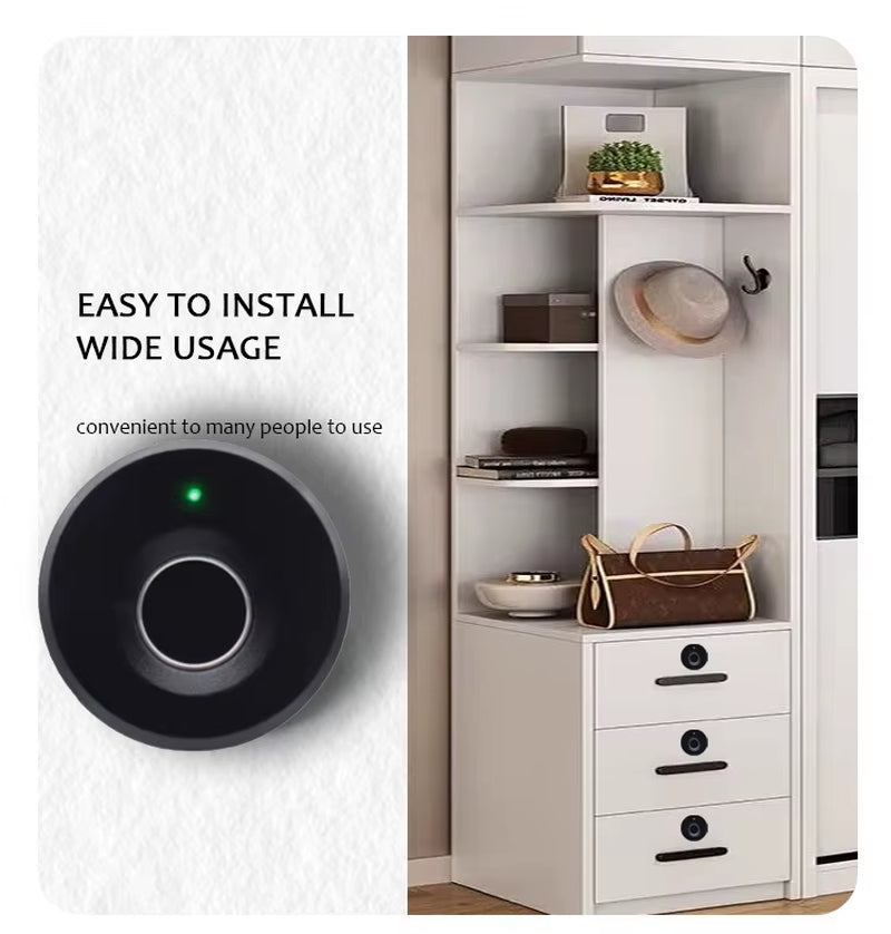 Electronic Key Lock Intelligent Electric Smart Fingerprint Drawer Lock Tuya Smart Small Fingerprint Cabinet Lock