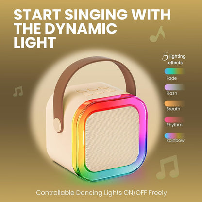 Ankuka Karaoke Machine for Kids & Adults Portable Bluetooth Speaker with 2 Wirel