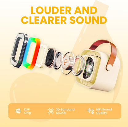 Ankuka Karaoke Machine for Kids & Adults Portable Bluetooth Speaker with 2 Wirel