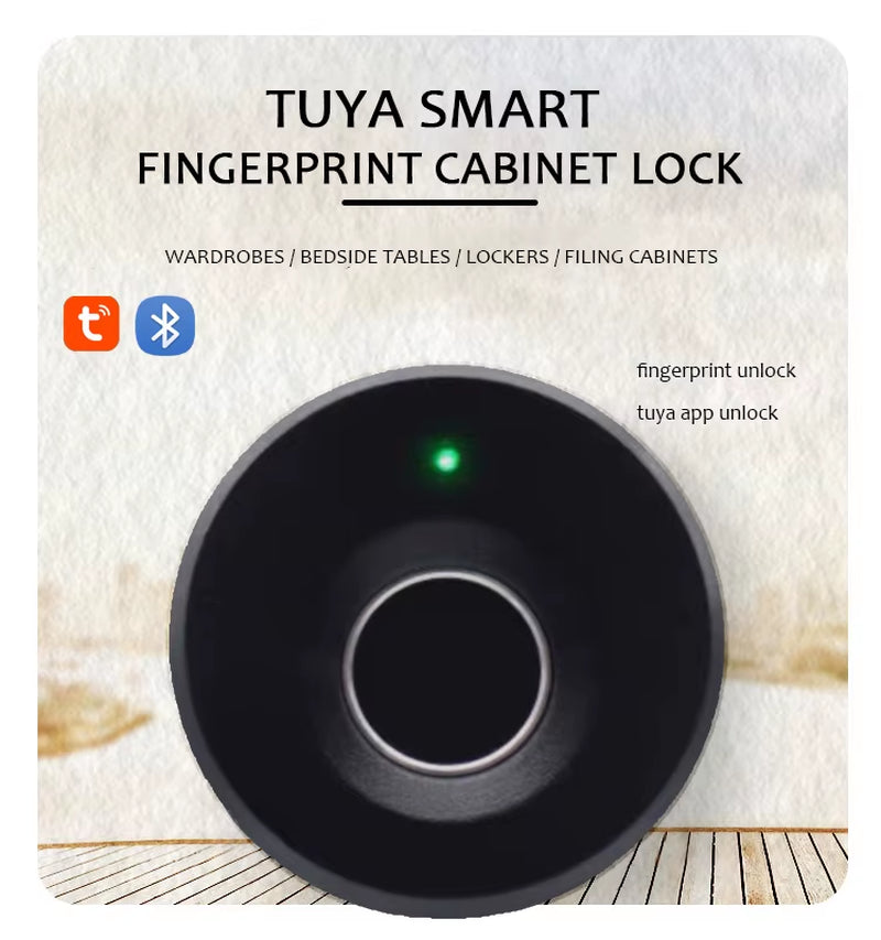 Electronic Key Lock Intelligent Electric Smart Fingerprint Drawer Lock Tuya Smart Small Fingerprint Cabinet Lock