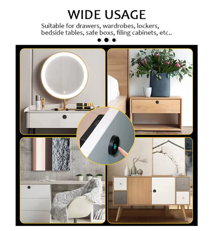 Electronic Key Lock Intelligent Electric Smart Fingerprint Drawer Lock Tuya Smart Small Fingerprint Cabinet Lock